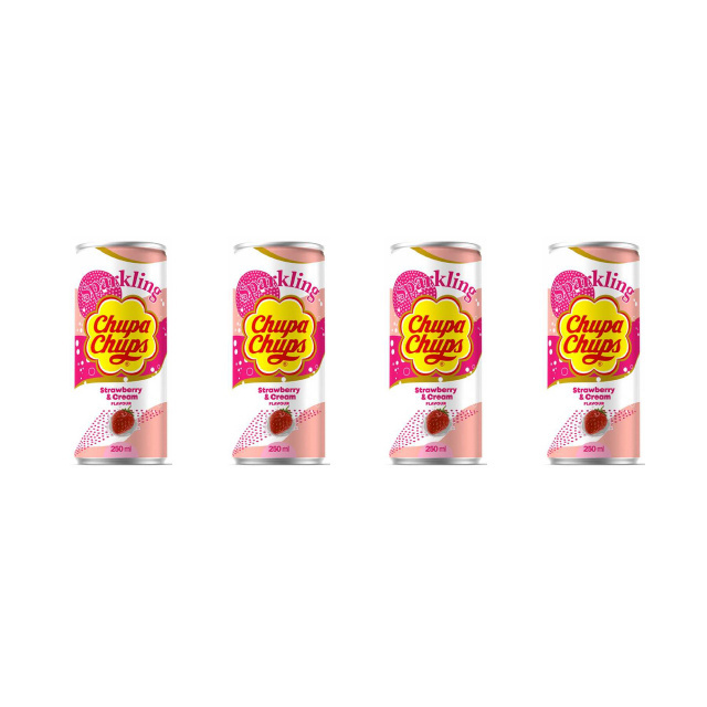 Top selling sparkling refreshing lemonade with creamy strawberries drinking Sparkling Strawberry Cream 250 ml