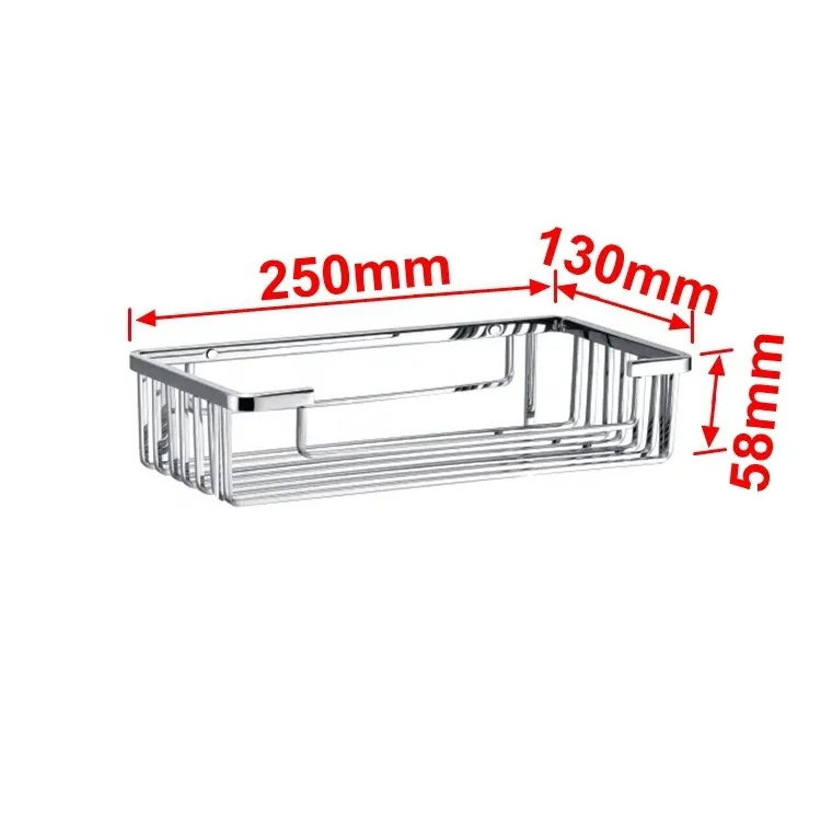 Wholesale Popular Adhesive Bathroom Shelf Stainless Steel 2-Tier Shower Caddy Storage Rack Wall Bathroom Shelves