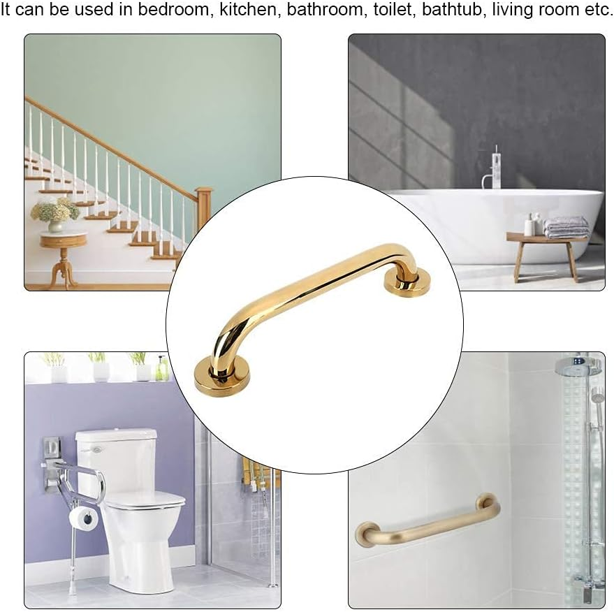 Custom Gold Bar Stainless Steel Anti Slip Grab Bars Disabled Grab Bar For Elderly Bathroom Safety Grab Rail