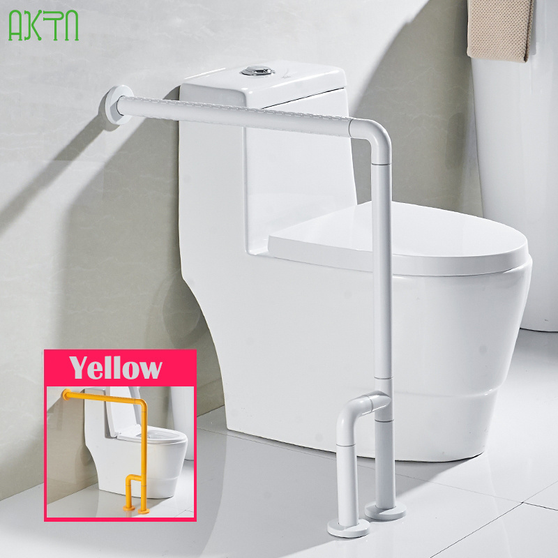 L shape abs plastic disabled toilet handrails safety handicap shower grab bar handle drop down bathroom grab rail