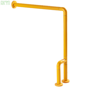 L shape abs plastic disabled toilet handrails safety handicap shower grab bar handle drop down bathroom grab rail