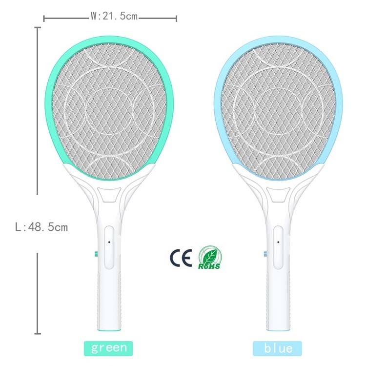 2023 Double Control Lithium Battery Fly Killer Electronic Mosquito Swatter Bug Zappers Mosquito Killing Bat Swatter Racket