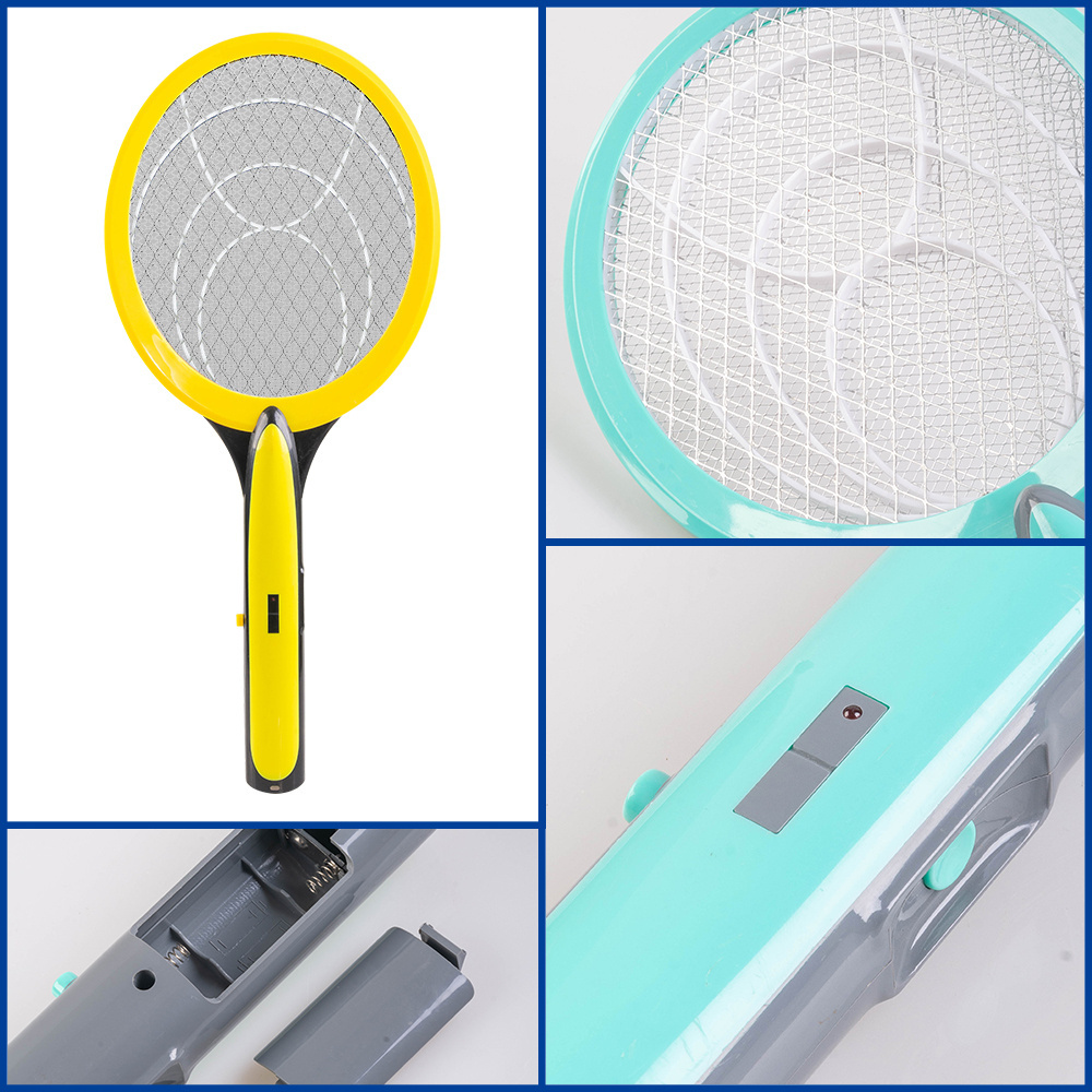 Double Control Switch Electric Durable Mosquito Racket Mosquito Killer Swatter Portable Mosquito Catchers Bug Zapper