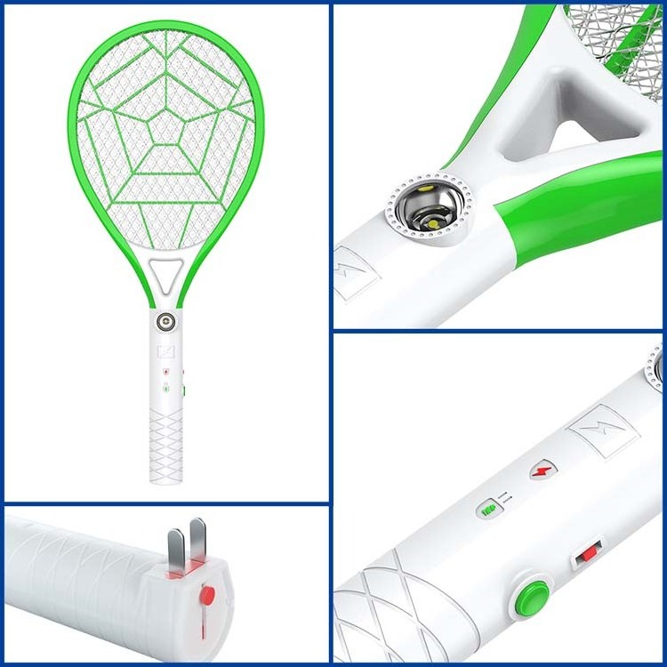 OEM Customized Electric Mosquito Repeller Swatter Raquette Anti Moustique Insect Light Flies Trap