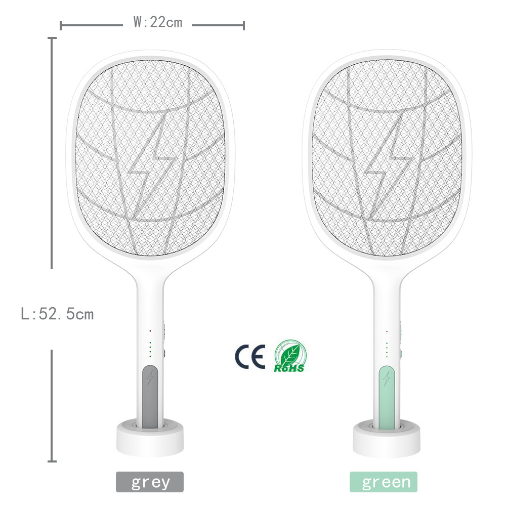 Hot Sale Pest Control USB Mosquito Killer Racket UV Electric Mosquito Bat Swatter with Base Rechargeable Bug Zapper Mosquito 12v