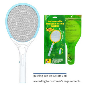 2023 Double Control Lithium Battery Fly Killer Electronic Mosquito Swatter Bug Zappers Mosquito Killing Bat Swatter Racket