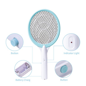 Korea Battery Operated Bug Zapper  double control Electric Mosquito Killing Bat Swatter Racket Pest Repeller