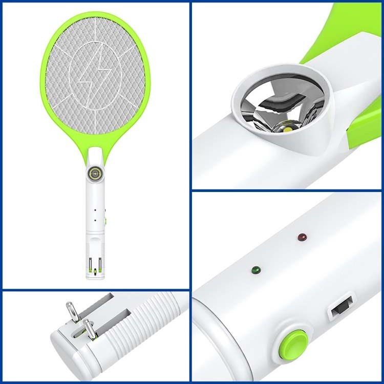 China Manufacturer Cordless Mosquito Bat Bug Zapper Light Electric Fly Swatter