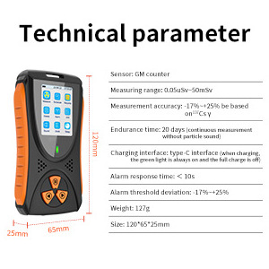 Aikesi Nuclear Radiation Detector,HFS-10,Portable handled radiation Monitor with LCD Display X ,Beta ,Gama ray