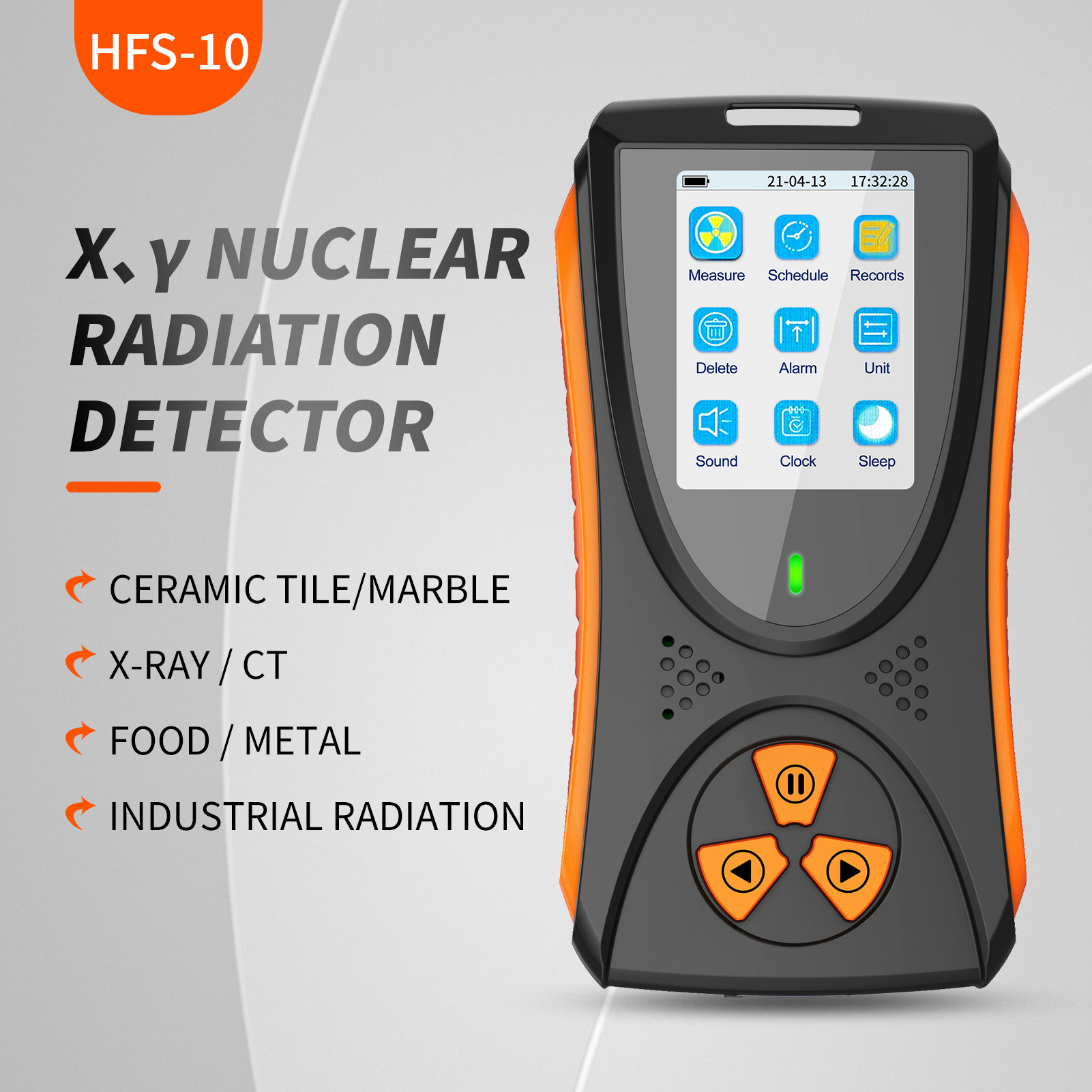 Aikesi Nuclear Radiation Detector,HFS-10,Portable handled radiation Monitor with LCD Display  X-ray