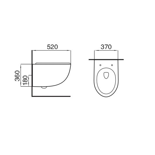 Wall Mounted One Piece Toilet Home Hotel Restaurant Customer's Request Europe Modern Ceramic Wc Toilet