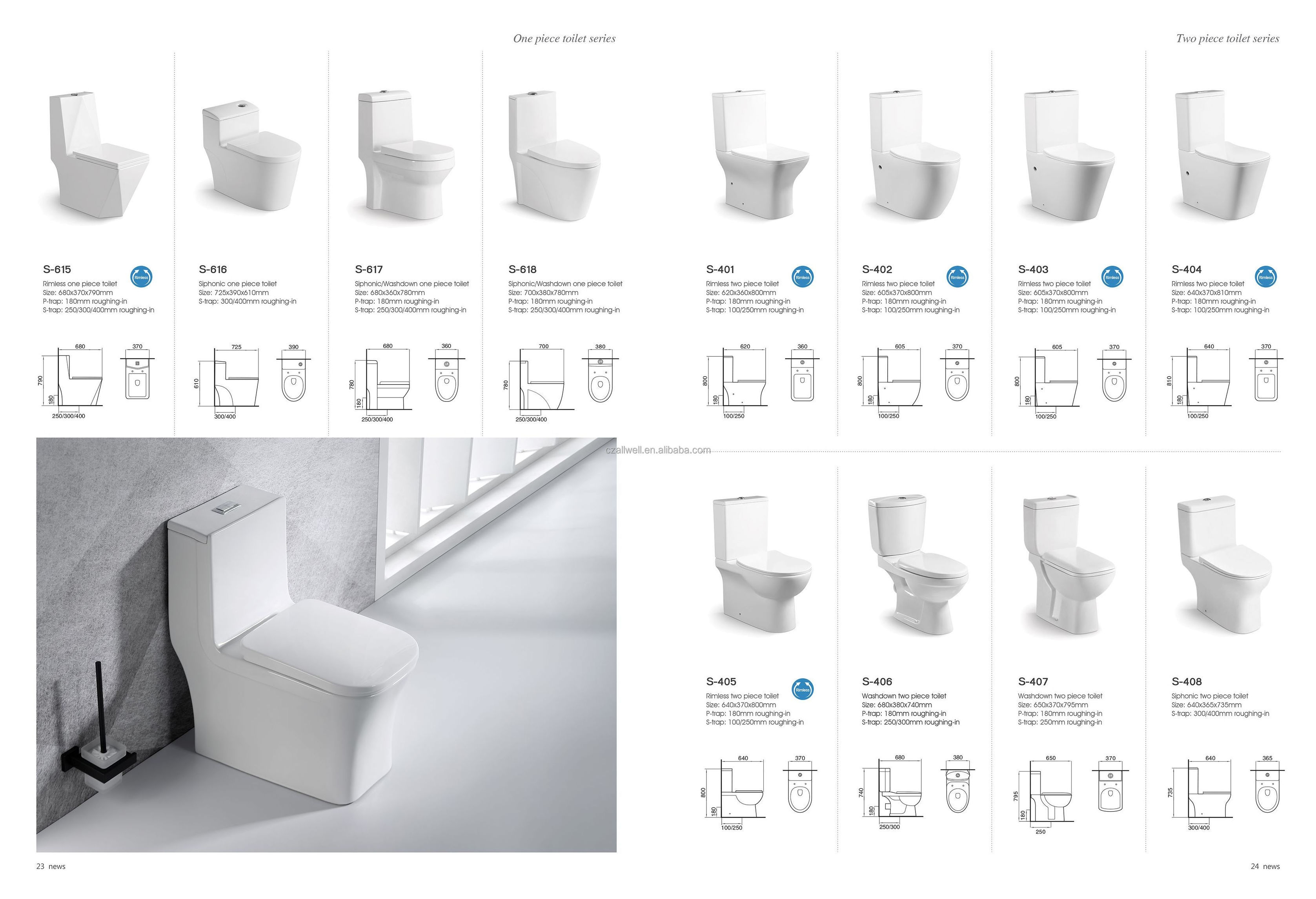 Sanitary Ware Bathroom Ceramic Wc Piss Two Piece Toilet Set