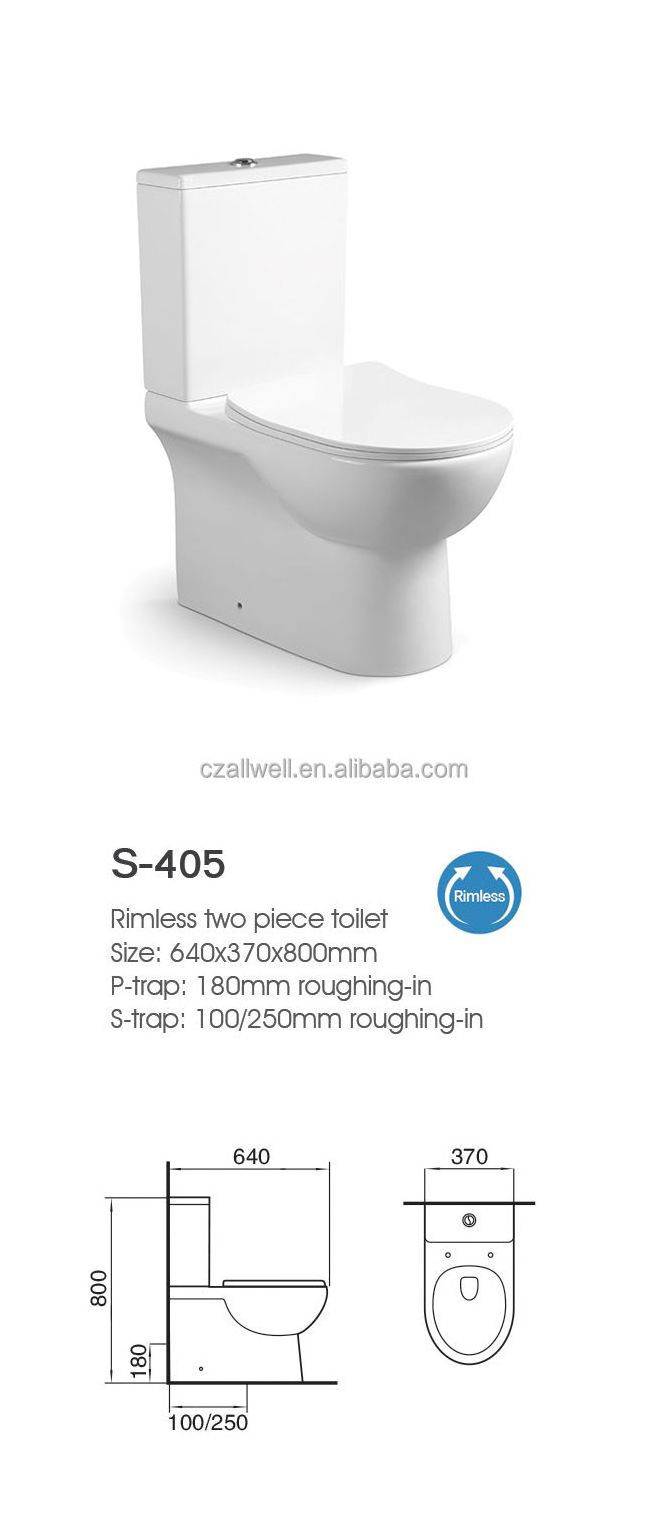 Sanitary Ware Bathroom Ceramic Wc Piss Two Piece Toilet Set