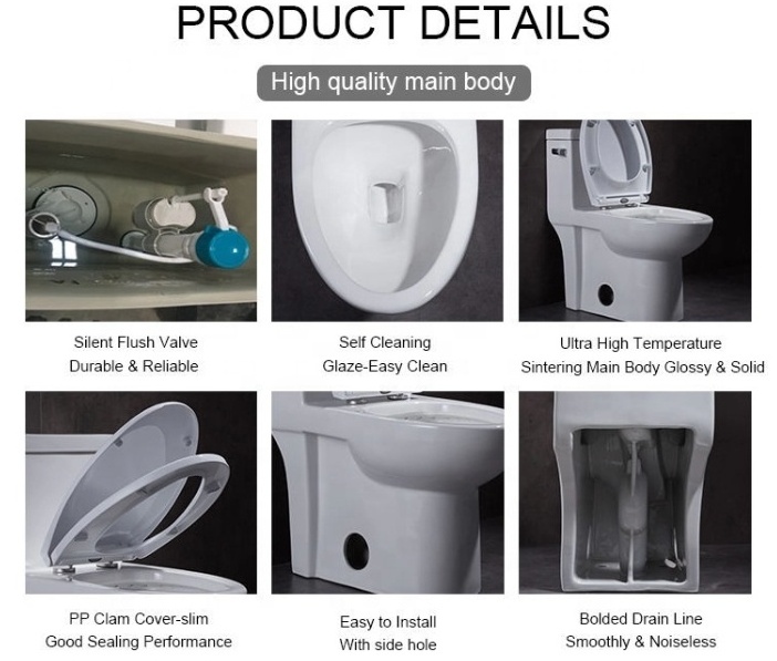 Wholesale Siphon Ceramic S Trap Inodoros Modernos Bathroom Toilette Two Piece Cheap Closestool