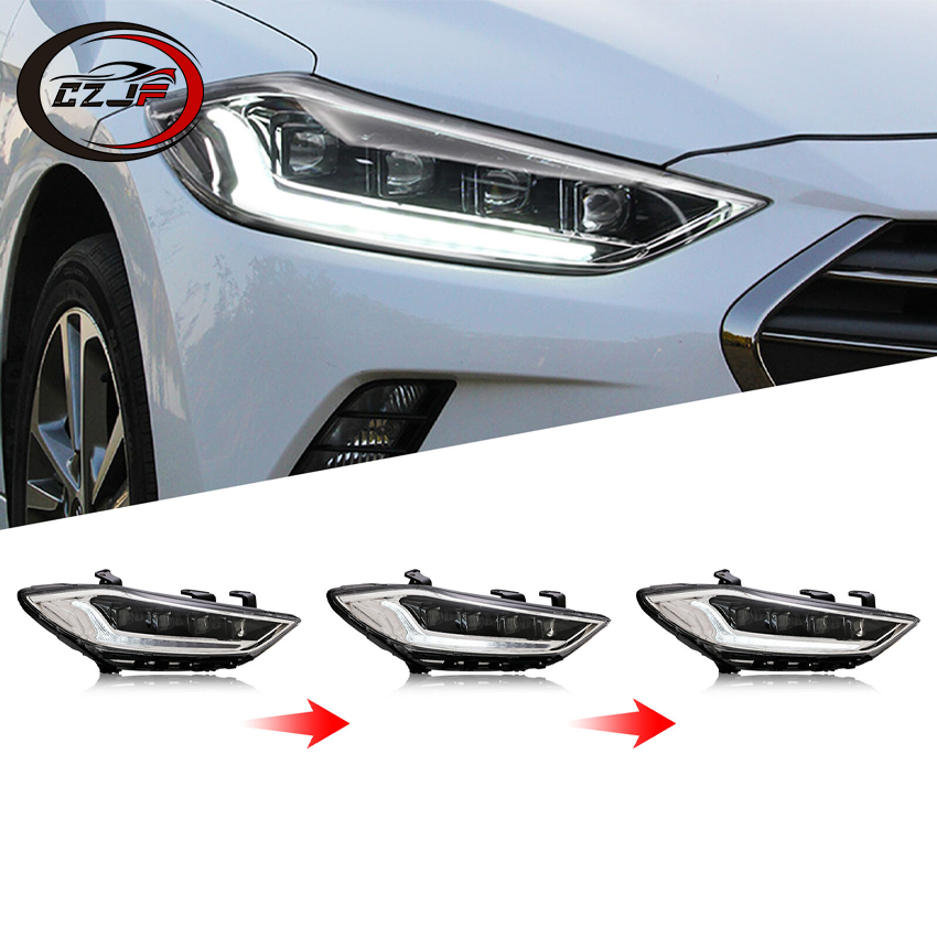 CZJF Car Accessories Front left drive Head Led Lamp Tail Light Led Headlight For Hyundai Elantra 2016 2017 2018 2019 2020