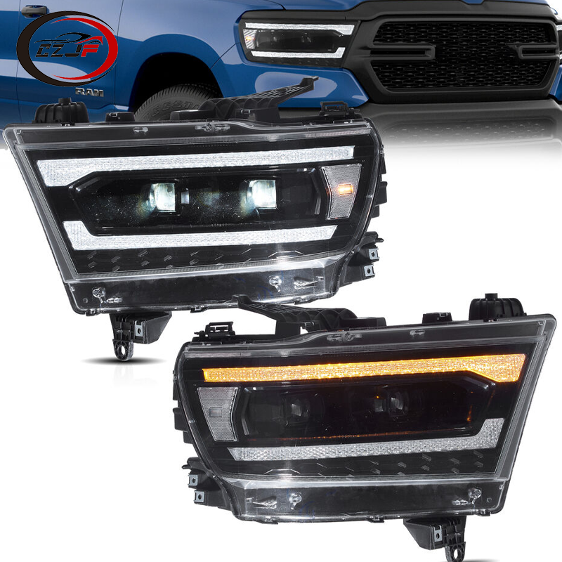 CZJF Factory Price LED Clear Projector Headlights For Dodge Ram 1500 2019 2020 2021 2022 2023 2024