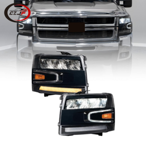 CZJF Lighting Sequential LED Reflector Headlights LED Car Headlight For Chevrolet Silverado 2007 2008 2009 2010 2011 2012 2013