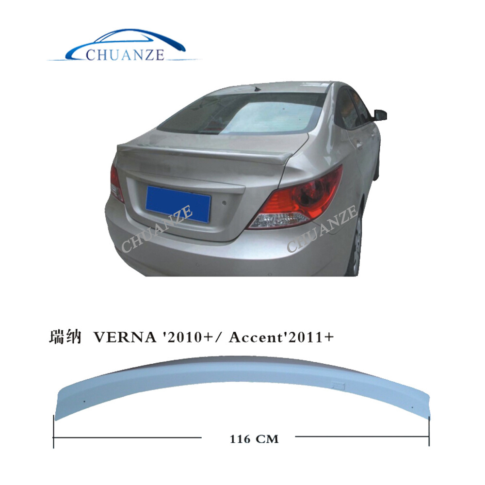 hot sale good quality for accent 2011/verna 2010 rear spoiler car spoiler diggy spoiler