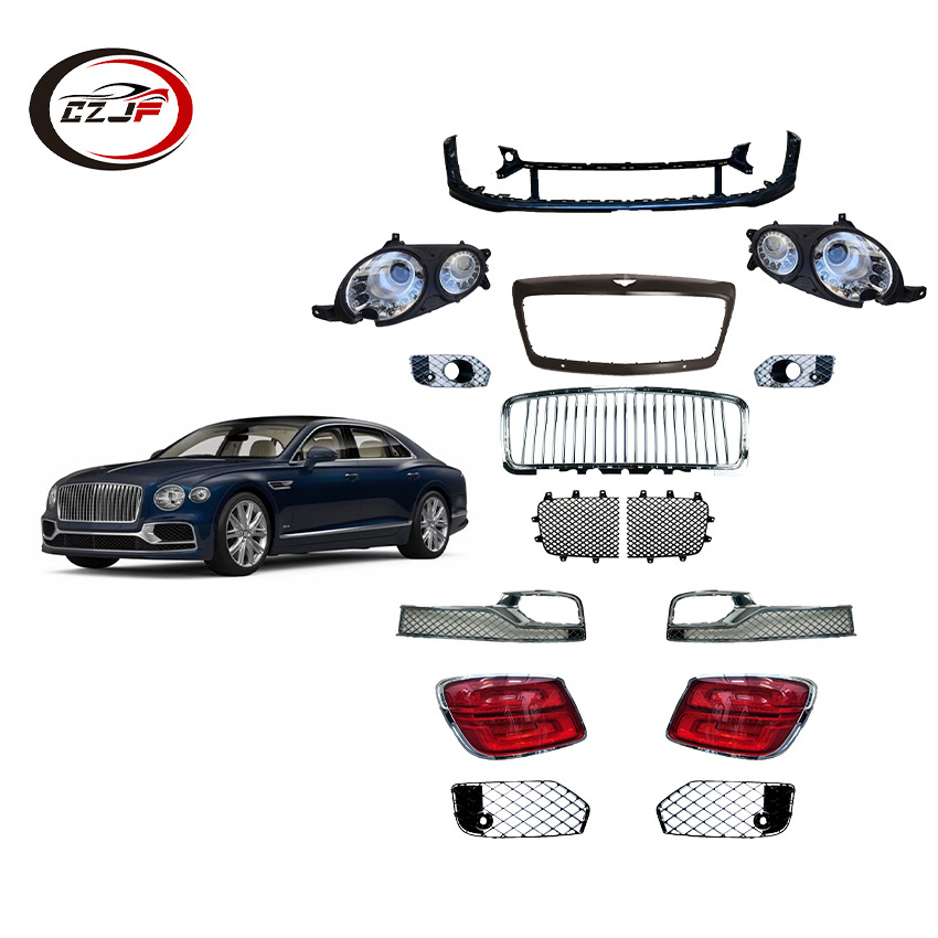 CZJF Auto Taillamp Grille Front Bumper Body Kit For Bently Flying Spur 2020 2021 2022 2023 2024