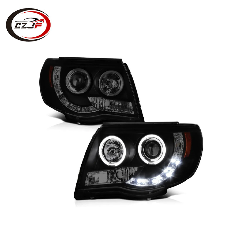 CZJF LED Projector Headlamp HeadLight For Toyota Tacoma Pickup 2005 2006 2007 2008 209 2010 2011 Truck Front Lamp Black Smoke