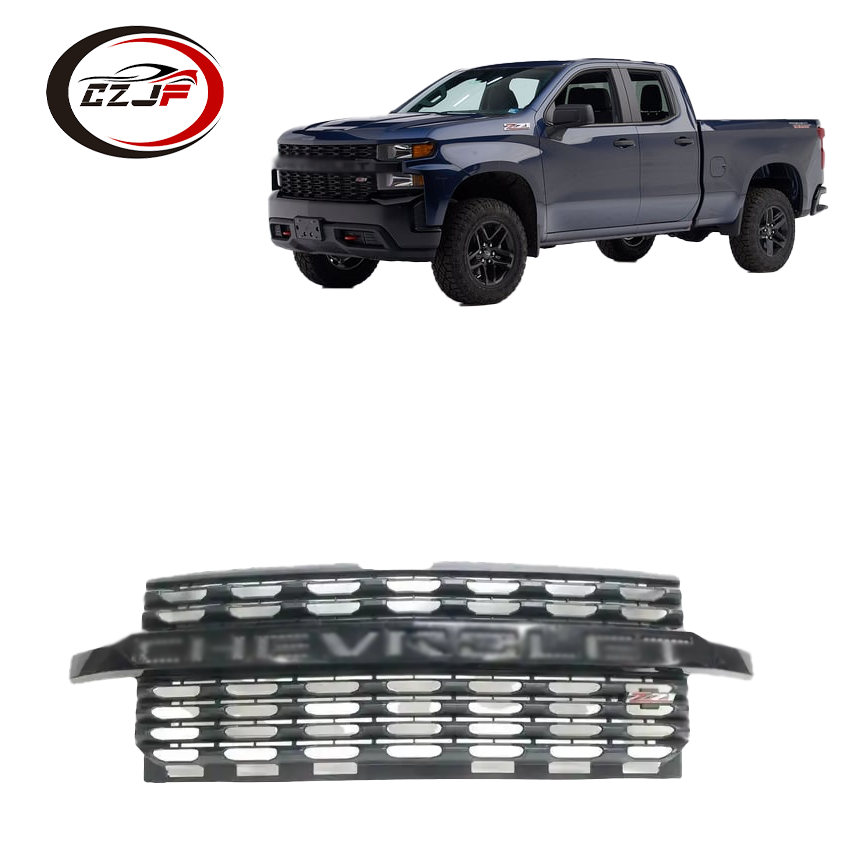 CZJF Car Parts Front Bumper Grille Stripe Chrome Grille For Chevrolet Chevy Silverado 1500 2019 2020 2021 84401129