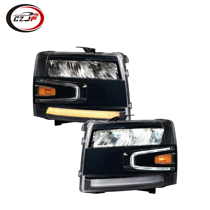 CZJF Lighting Sequential LED Reflector Headlights LED Car Headlight For Chevrolet Silverado 2007 2008 2009 2010 2011 2012 2013