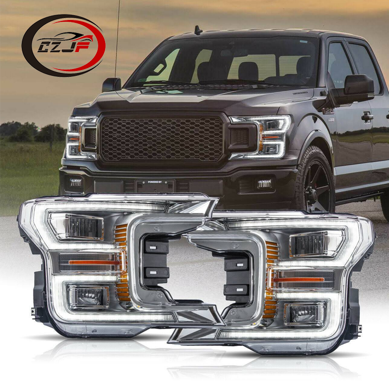 CZJF Wholesales Sequential Turn Signal full LED Led Head Lamp Headlights For Ford F150 2018 2019 2020 2021 2022 2023 2024