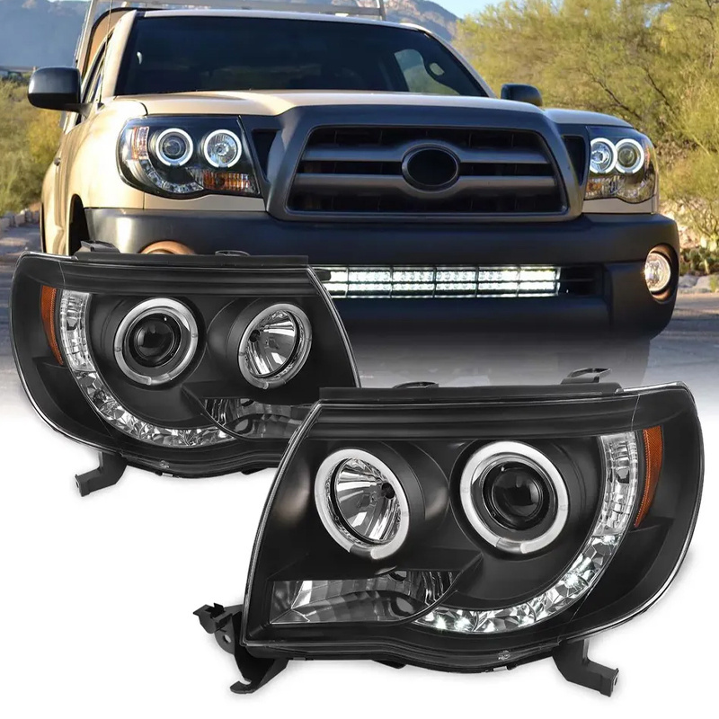 CZJF LED Projector Headlamp HeadLight For Toyota Tacoma Pickup 2005 2006 2007 2008 209 2010 2011 Truck Front Lamp Black Smoke