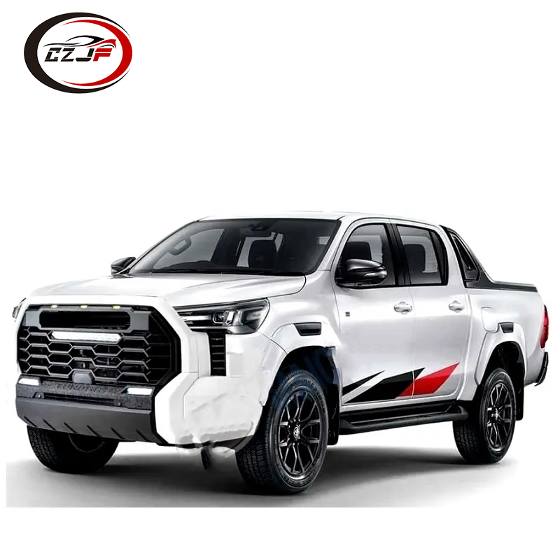 CZJF Car Accessories Face Lift Front Bumper For Hilux Revo 2015-2018 Restyle To Tundra Facelift Modified Grille Body Kit