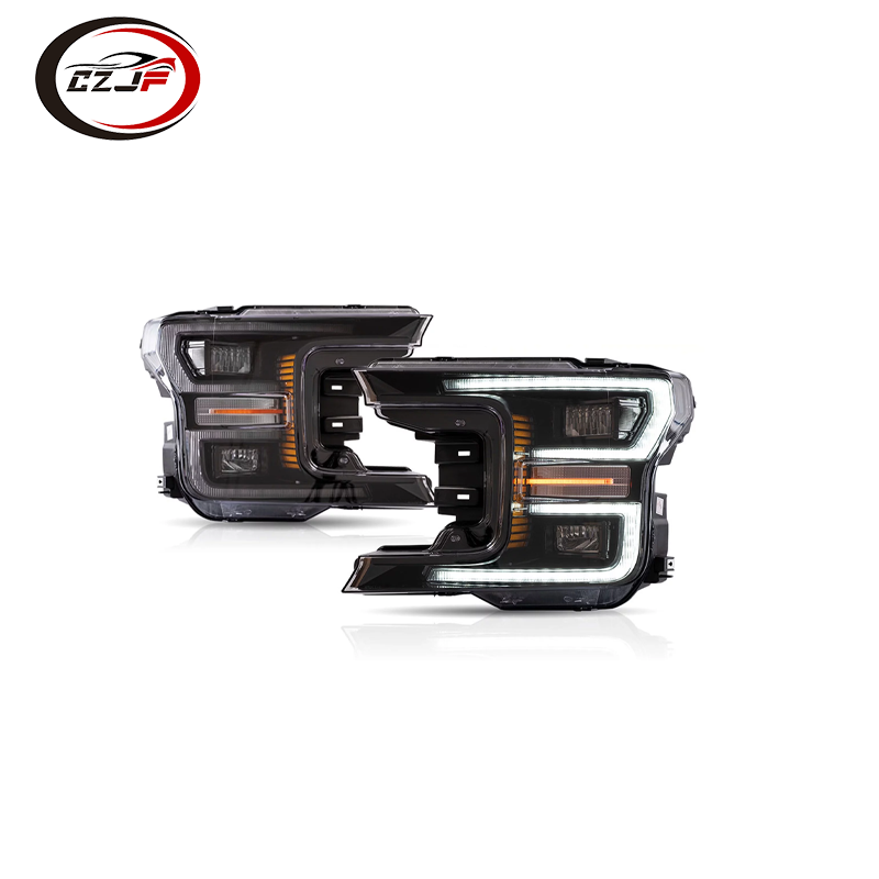 CZJF Wholesales Sequential Turn Signal full LED Lobo Head lamp Headlights For Ford F150 2018 2019 2020