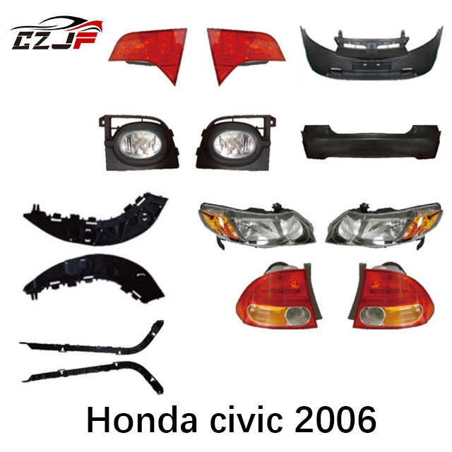 CZJF Hot Sale Front Bumper Fog Light Rear Light Front Bumper Bracket Headlight For Honda Civic 2024 2023 2022 2021 2006