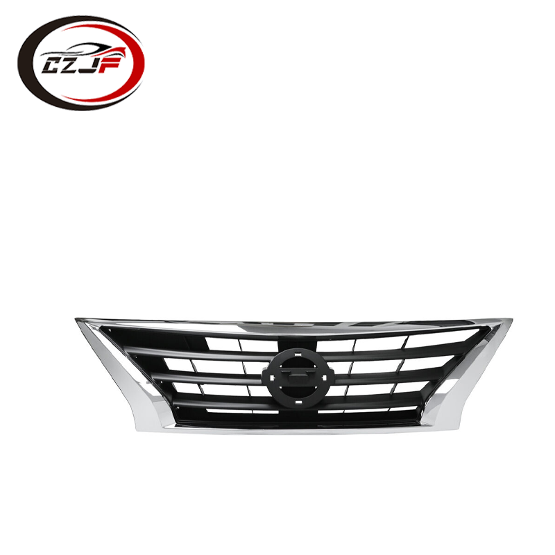 CZJF New Price Chrome With Black Front Grille Bumper Grill Chrome Black Mesh Grille For Nissan Versa 2023 2024