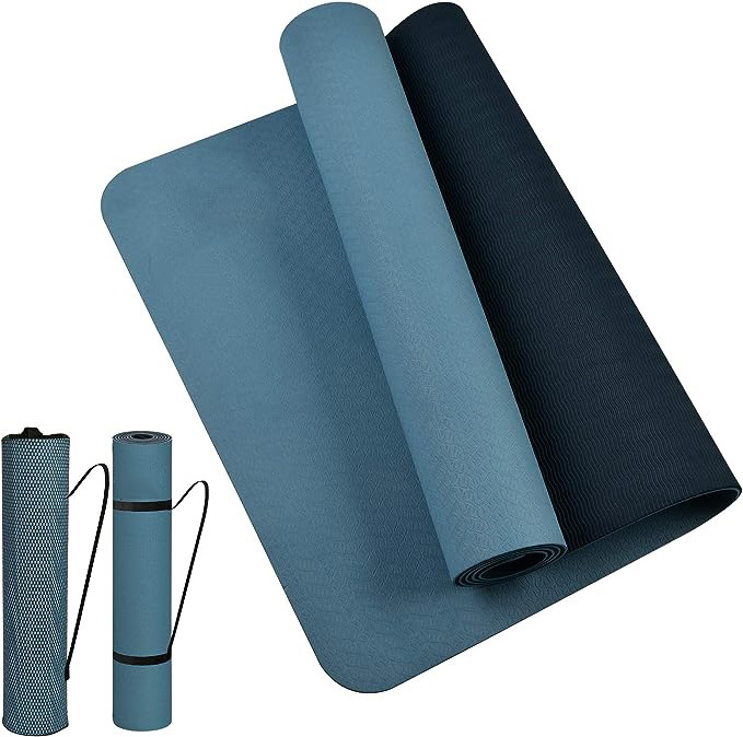 Amyup tpe yoga mat material with carry strap fitness yoga mat