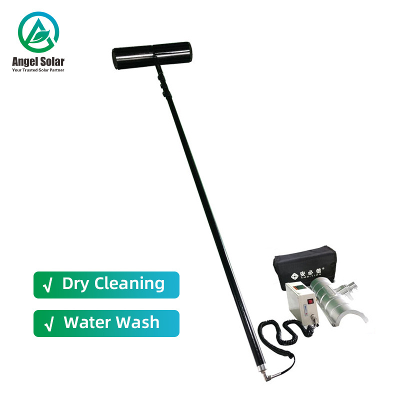 Solar Panel Clean Robotic Washing Machine Wash Cleaner kit Water Spray Equipment Roof Power Tools Rotary Pv Cleaning Brush//