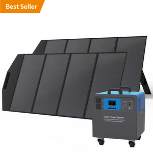 1kw 2000Watt Portable Foldable Solar Panel, Lithium Batteries Power Station/Generator Solar Energy System for Home Outdoor