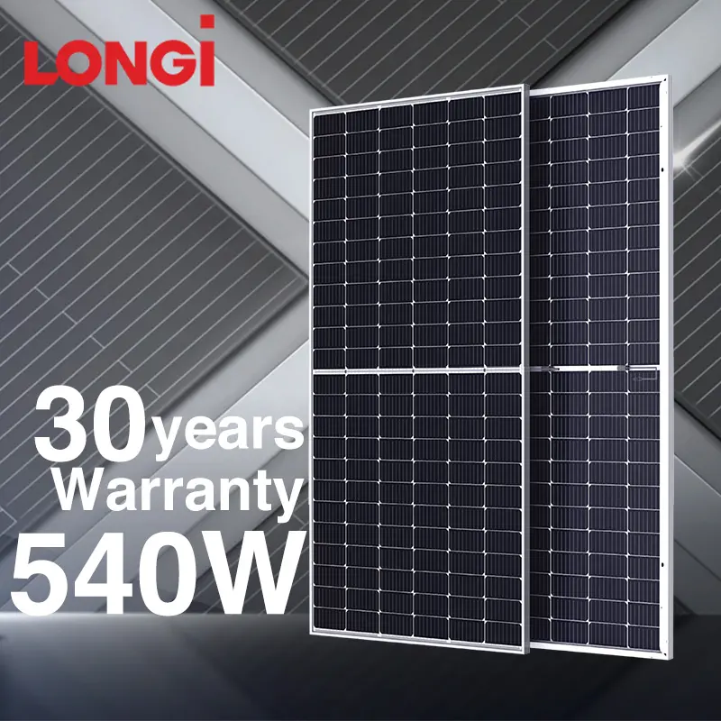 LONGi 560W 580w Sollar Panel Price Half Cells 535W 540W 545W 550 watt Topcon Bifacial Solar Panels with TUV/CE Certification