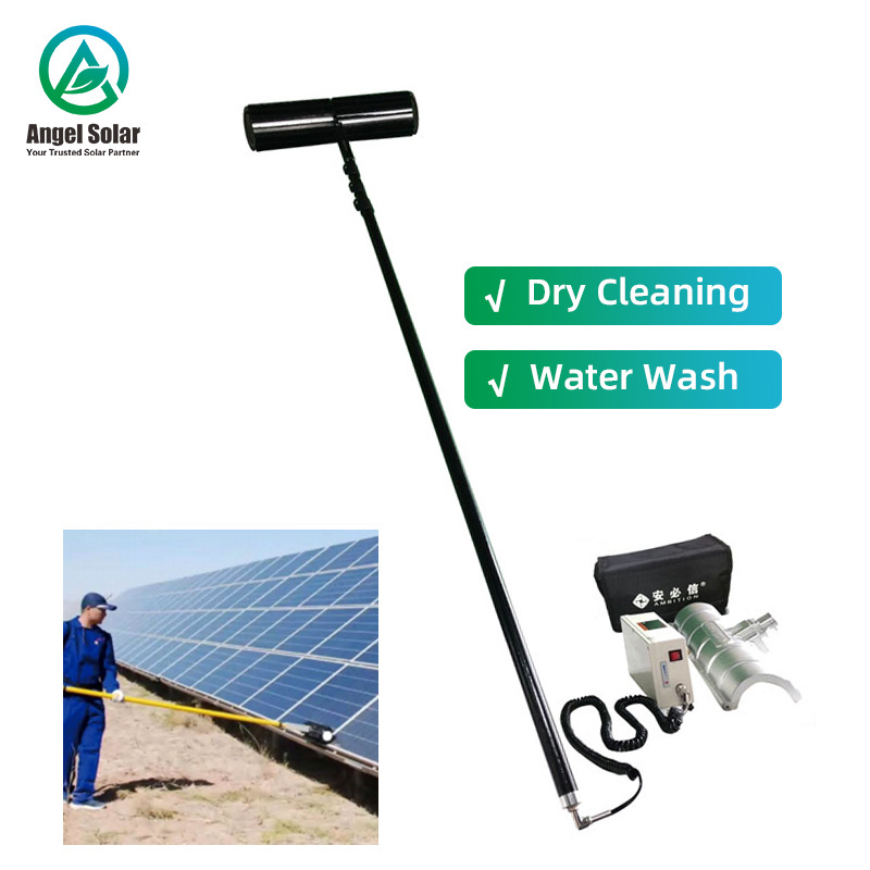 Solar Panel Clean Robotic Washing Machine Wash Cleaner kit Water Spray Equipment Roof Power Tools Rotary Pv Cleaning Brush//