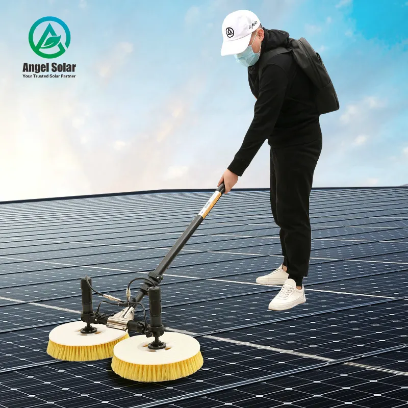 Manufacturer Solar Panel Cleaning Washing robot Machine 7.5m Automatic Roller Brush With Double Head Robot//