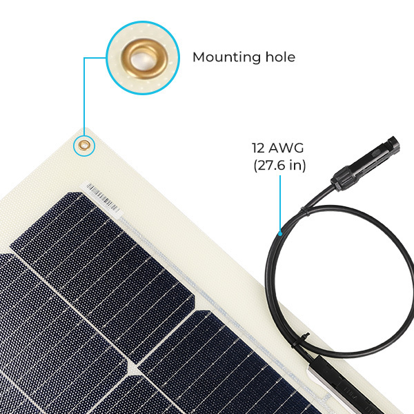 25W 50W 100 watt 150W 200W Outdoor Portable Flexible Solar Panel for RV, Boats, Roofs, Uneven Surfaces,Truck