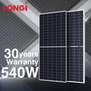 TUV/CE Longi Warehouse Half Cells 545W 550W Pannelli Fotovoltaici Power Module 500 Watt Solares Full Black Bifacial Solar Panels