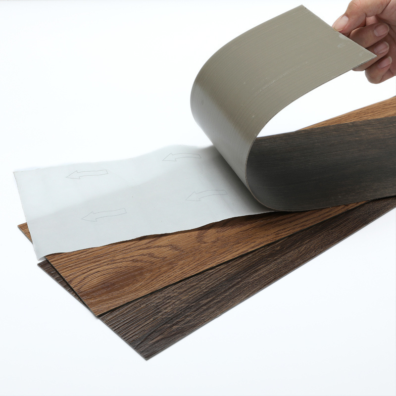 Plastic peel tiles wood lvt flooring indoor use glue down eco stick self adhesive pvc vinyl floor