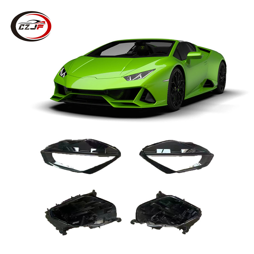 CZJF Replacement Auto light Glass Cover For Lamborghini Huracan 2015 2016 2018 2020 Car Protective Glass Headlight Cover