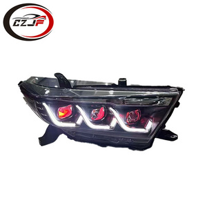 CZJF Car Lights for Toyota Highlander Headlight Projector Lens 2012-2014 Dynamic Signal Head Lamp LED Headlights