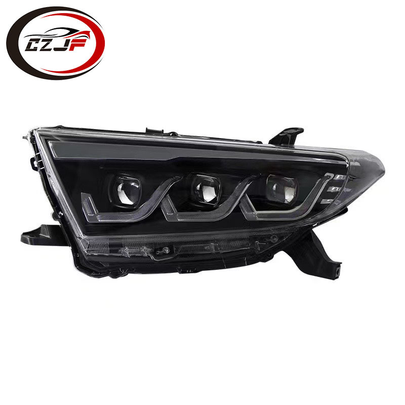 CZJF Car Lights for Toyota Highlander Headlight Projector Lens 2012-2014 Dynamic Signal Head Lamp LED Headlights