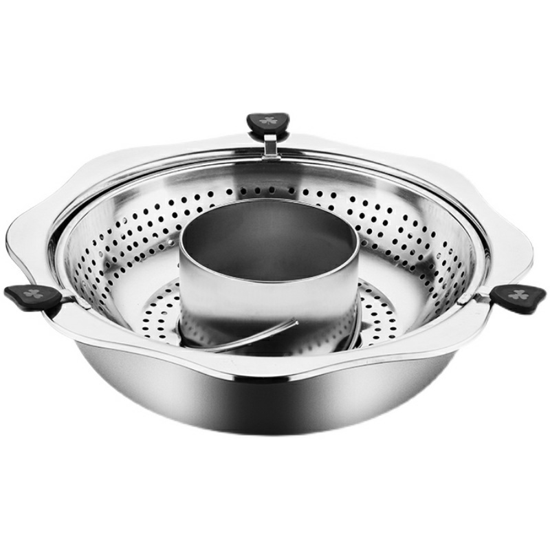 Hot Sale Stainless Steel Induction Rotary Lifting Hot Pot Cooking Stock Pot Cookware Set for Thailand