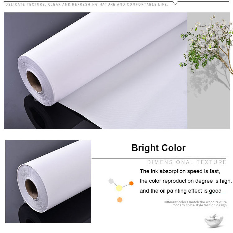 Custom Size Printing Polyester Canvas Roll Inkjet Blank Art Waterproof 100 polyester Matte Canvas Roll