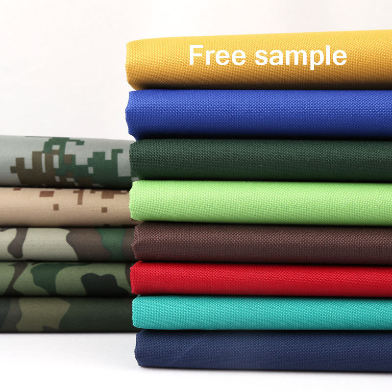 Free sample 600 denier polyester fabric 600D PVC Camouflage Waterproof Oxford Fabric for Tent Luggage bag