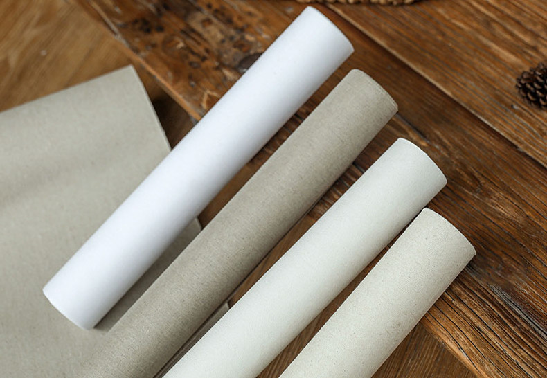 Custom linen blend fine grain coating polyester pure cotton oil canvas medium grain acrylic painting canvas roll