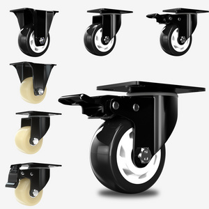 2 Inch Swivel Caster Wheels Moving PVC Office Chair Furniture Caster With Safety Dual Locking