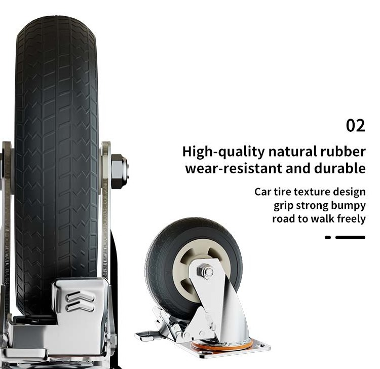 Wear resistant and stable High quality material Single wheel bearing capacity 150kg rubber swivel casters